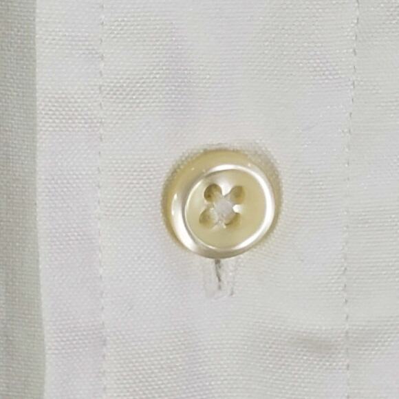 Polo Ralph Lauren Shirt Mens Size 17.5 XXL Solid White Button Down Yarmouth LS - Picture 4 of 8
